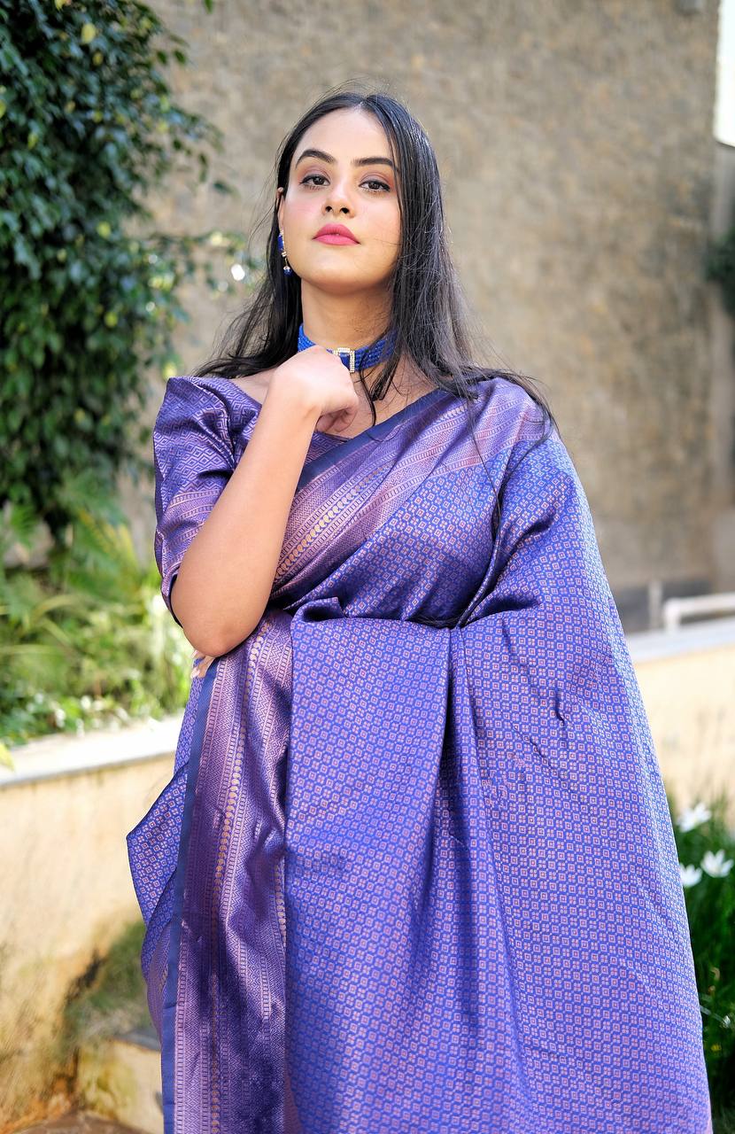 Regal Purple-Blue Blend with Glossy Finish