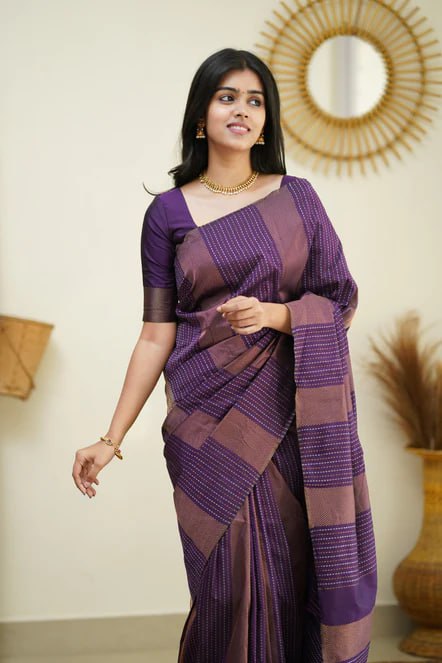 Deep Plum Luxe Silk Saree