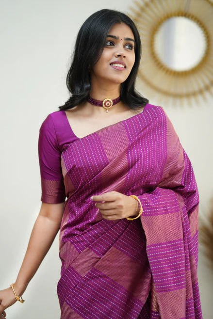 Magenta Radiance Silk Saree