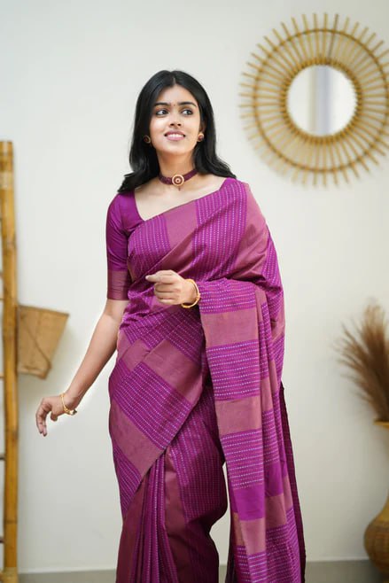 Magenta Radiance Silk Saree
