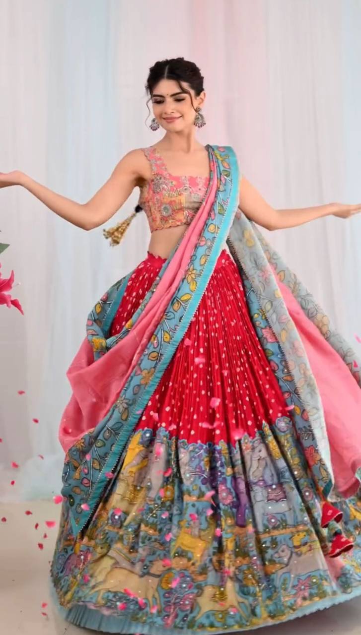 Multicolor Doli Art-Inspired Lehenga Set
