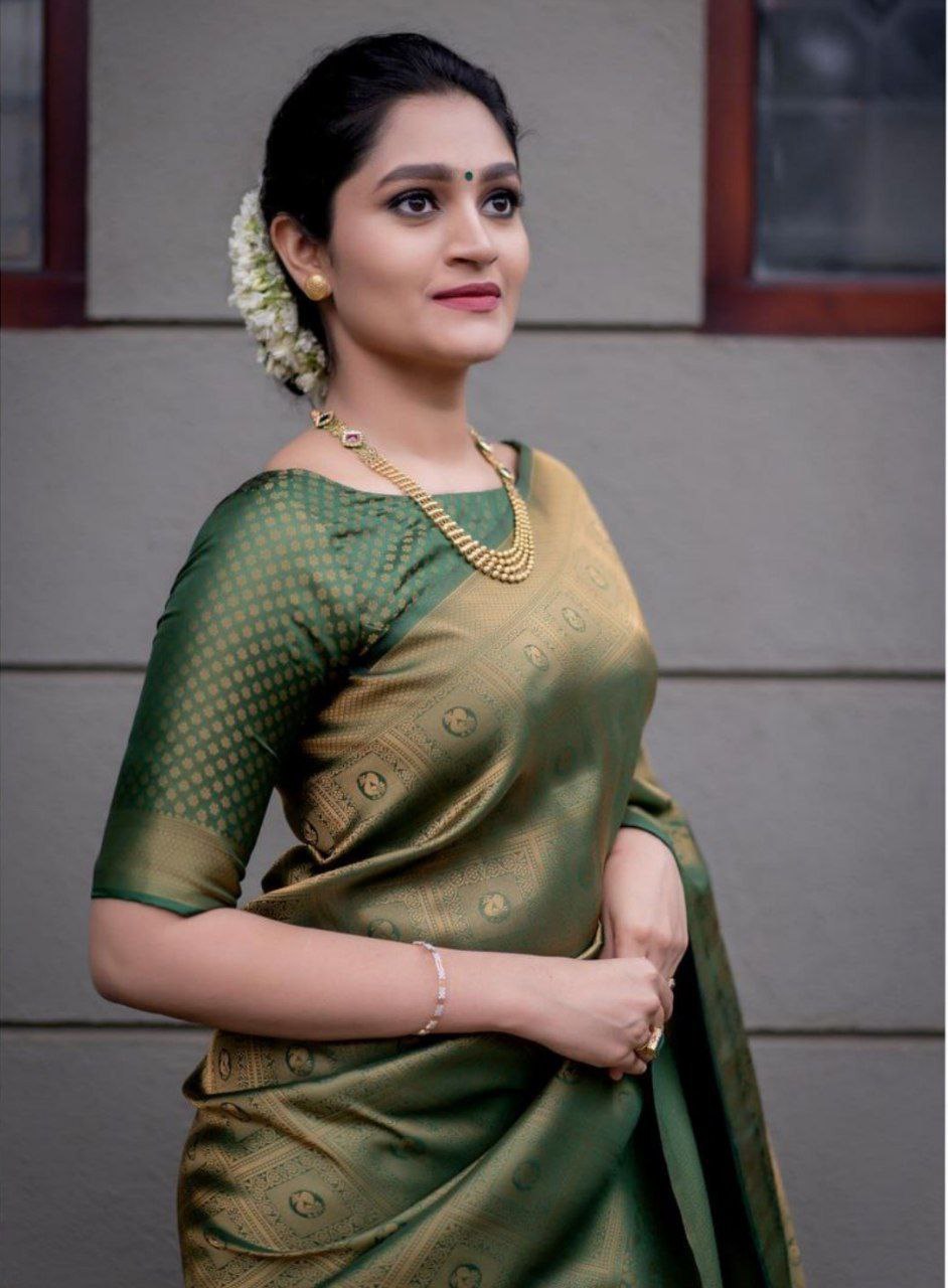 Dual-Tone Olive Green with Matte Gold Accents