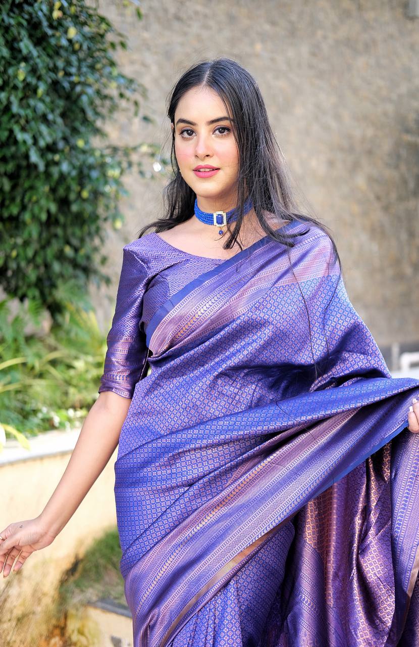 Regal Purple-Blue Blend with Glossy Finish