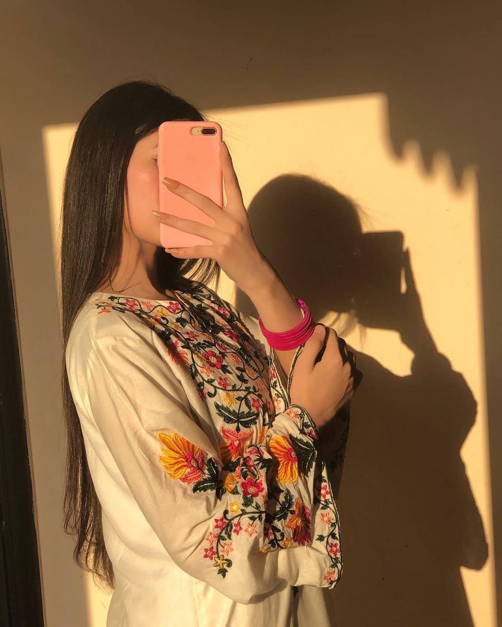 Sunset Bloom Embroidered Kurta Set