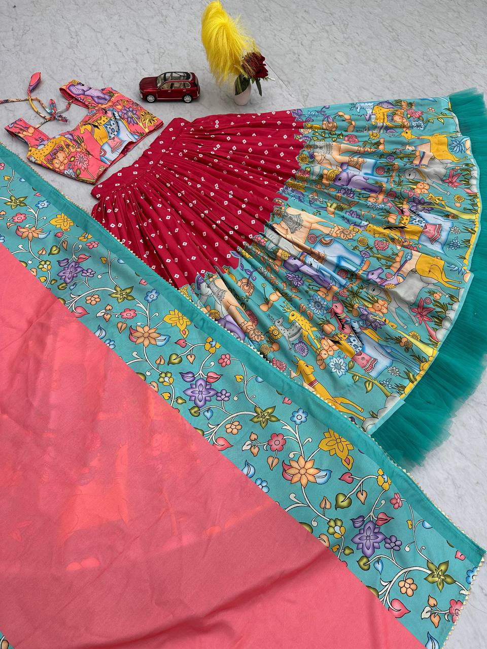 Multicolor Doli Art-Inspired Lehenga Set