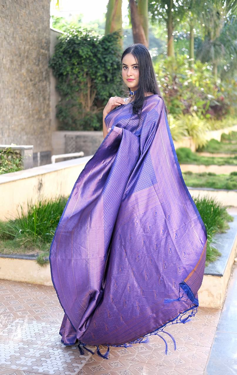 Regal Purple-Blue Blend with Glossy Finish