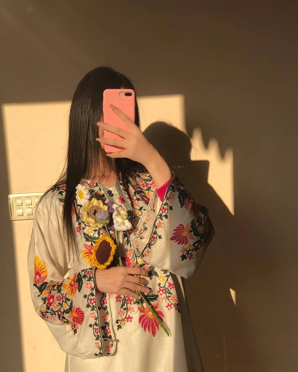 Sunset Bloom Embroidered Kurta Set