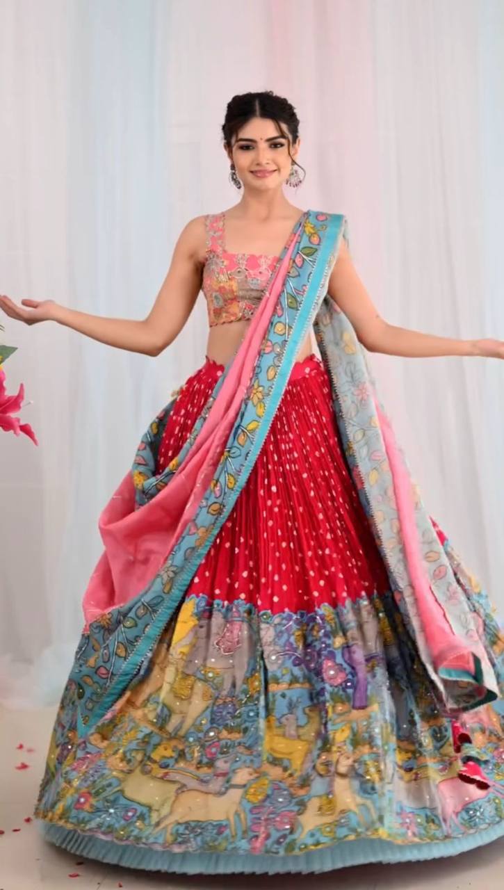 Multicolor Doli Art-Inspired Lehenga Set