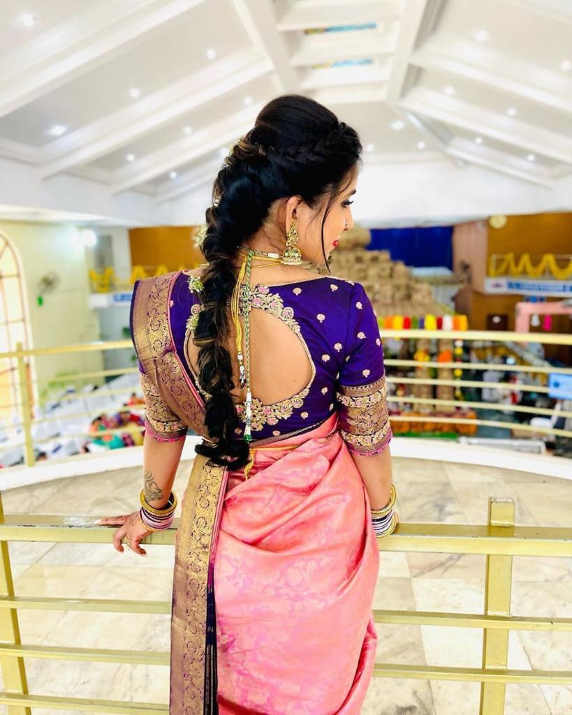 Pink & Violet Kanchipuram Splendor