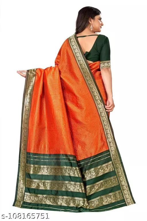 Orange & Green Banarasi Elegance