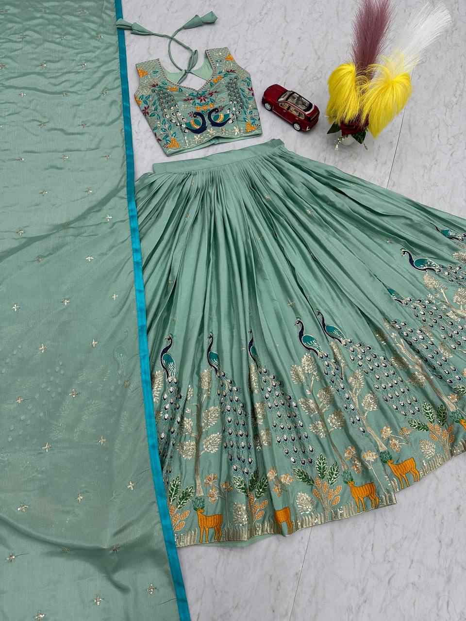 Pastel Paradise Embroidered Lehenga Set