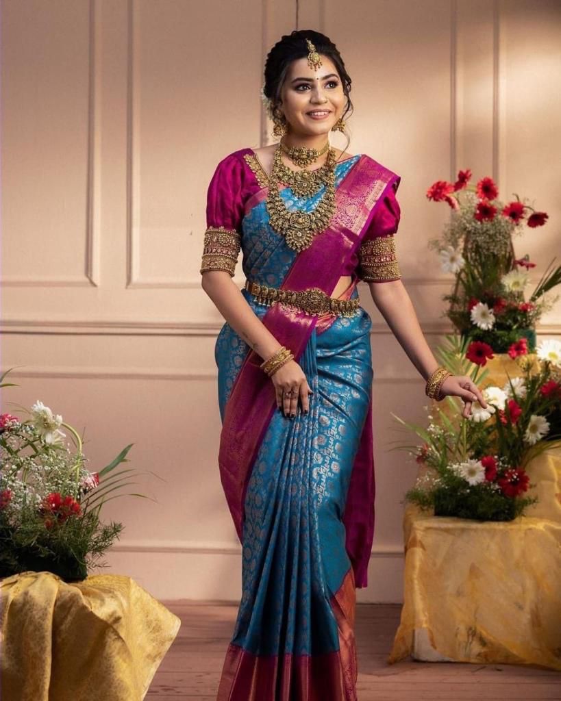 "Regal Radiance in Rani & Sapphire"