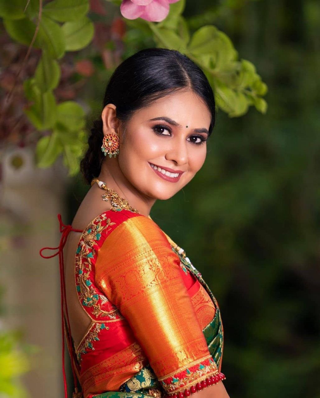 Royal Green & Vermilion Flame