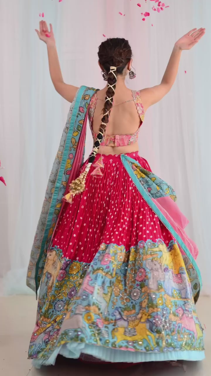 Multicolor Doli Art-Inspired Lehenga Set