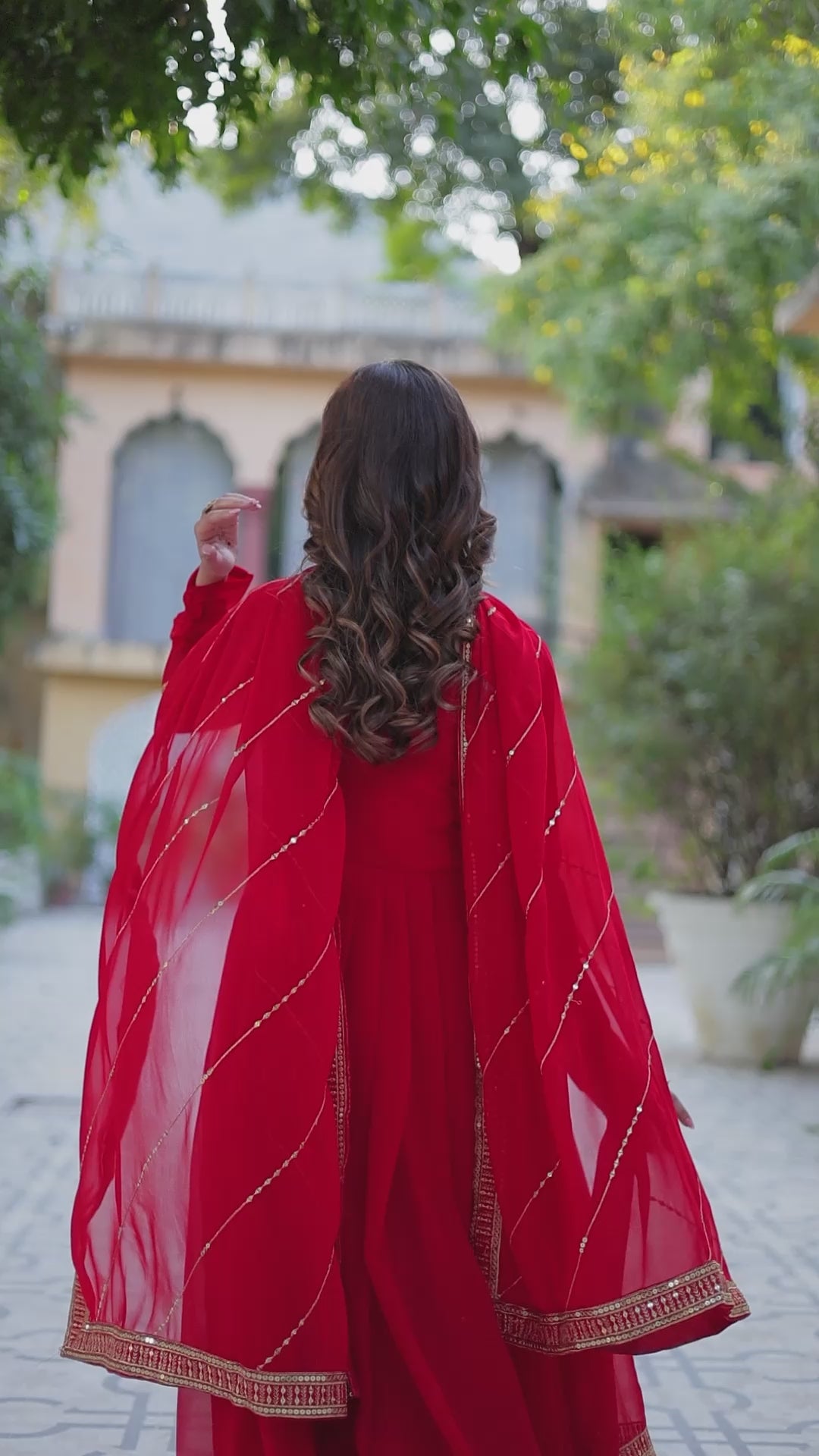 Regal Anarkali Dresses with Golden Embellishments