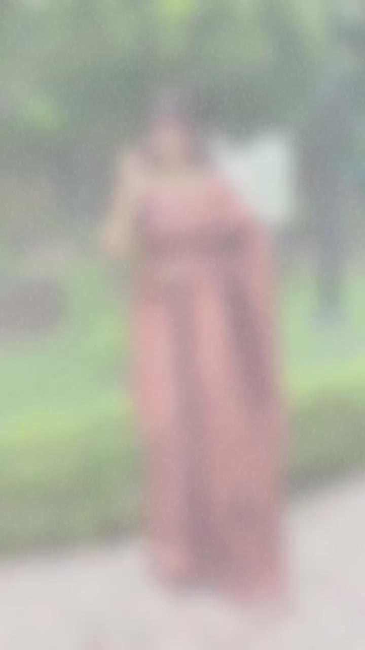 Deep Maroon Temple Weave