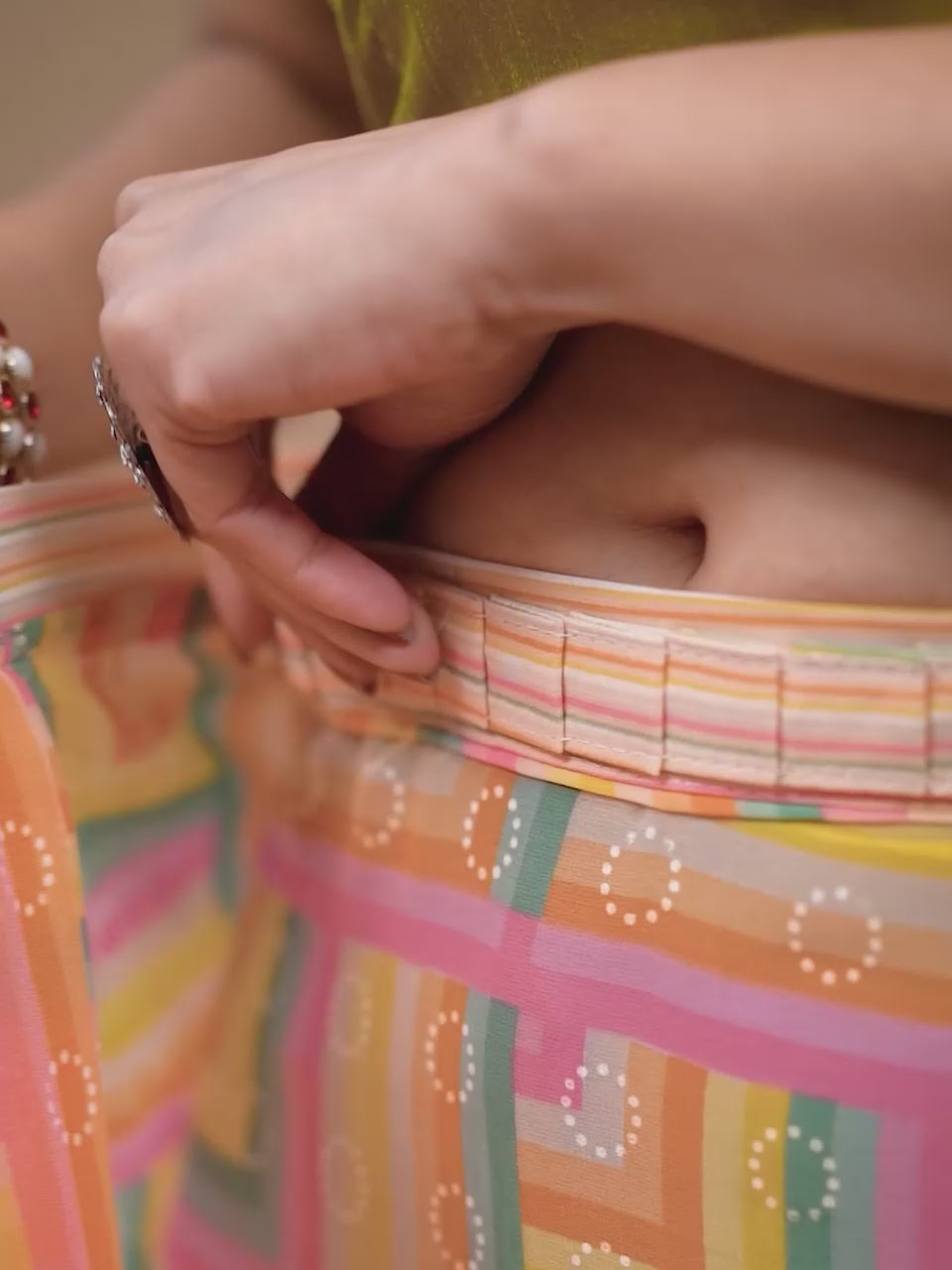 Ready-to-Wear Striped Saree