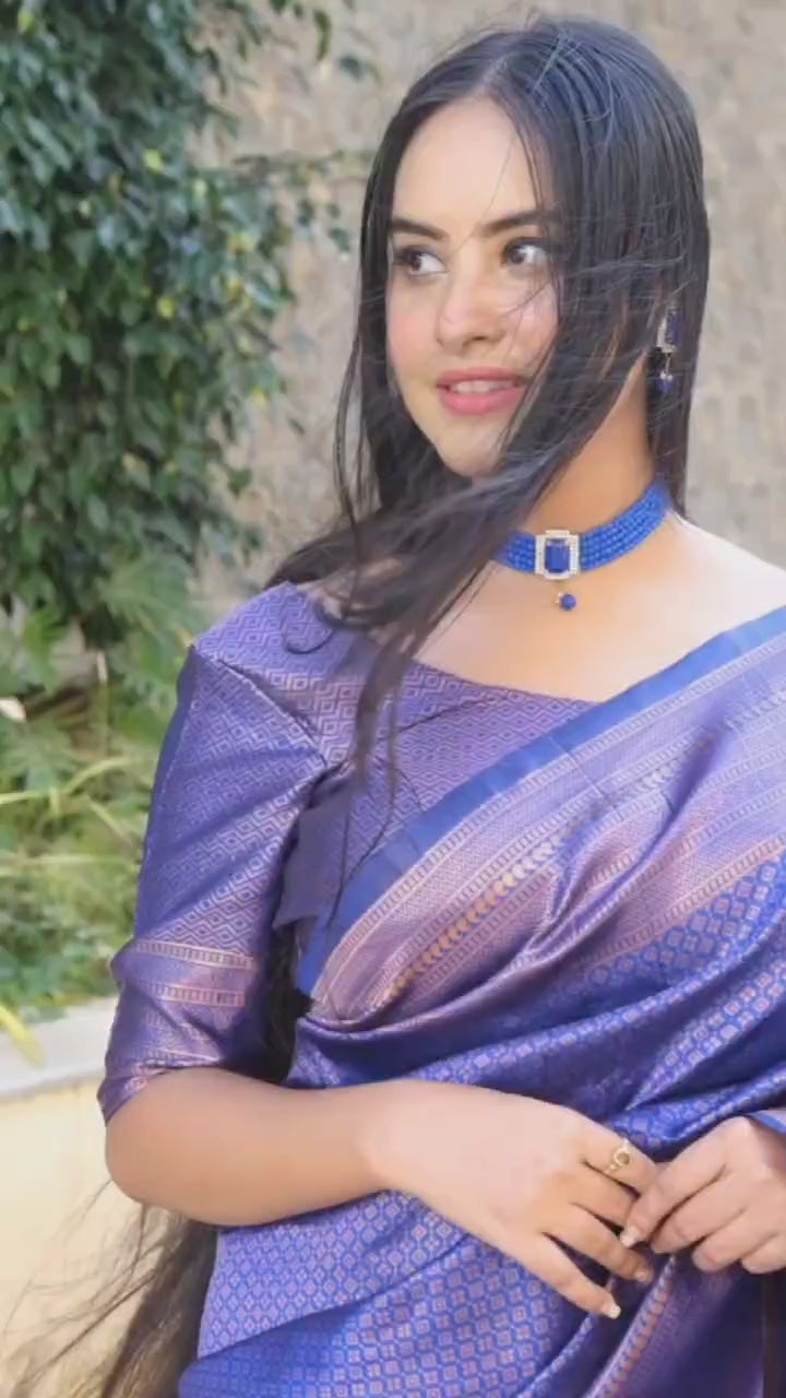 Regal Purple-Blue Blend with Glossy Finish