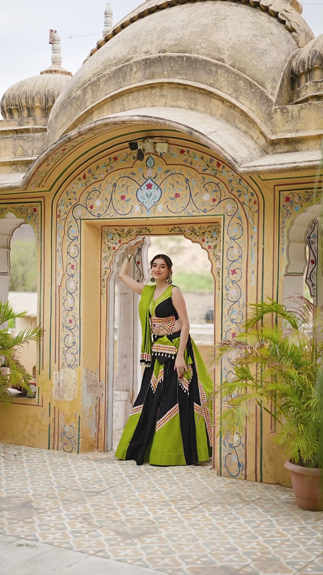 Black & Green Embroidered Anarkali – Vihaa Ethnics