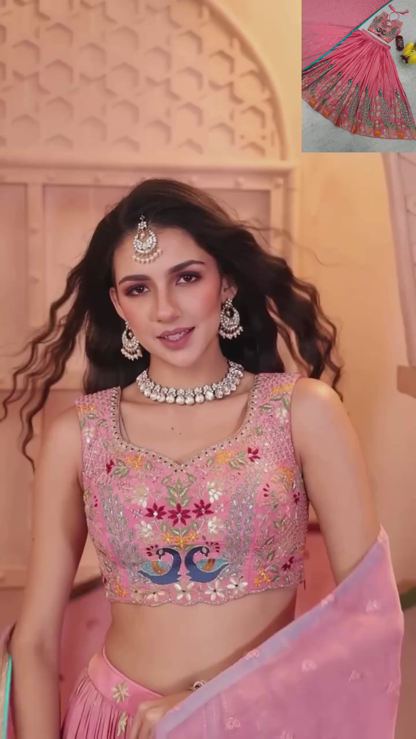 Blush Bloom Embroidered Lehenga Set